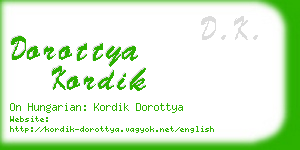 dorottya kordik business card